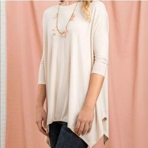 NWT Matilda Jane Take Another Trip Cream Tee Tunic Lounge Top Medium